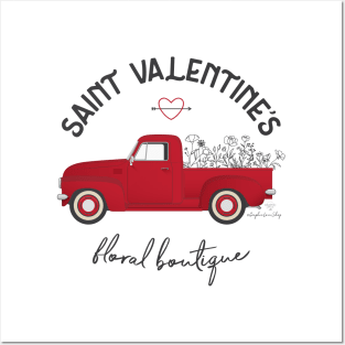 Saint Valentine's Vintage Truck © GraphicLoveShop Posters and Art